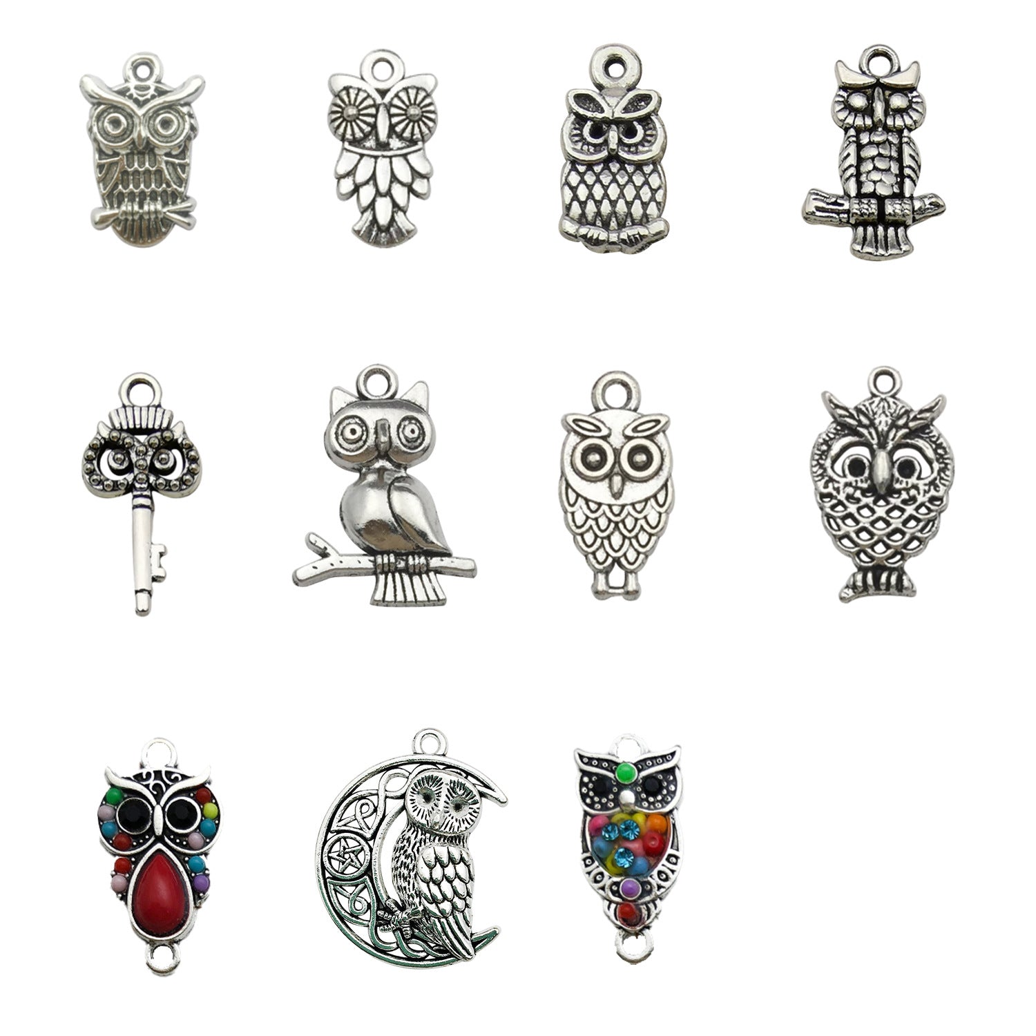 Wholesale Alloy Owl iDIY Handmade Necklace Pendant Accessories